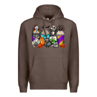 Coffee halloween cartoon characters coffee cups Premium Hoodie - Zillion Design Studio