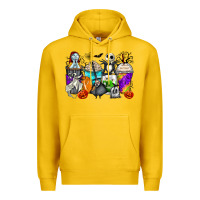 Lemon halloween cartoon characters coffee cups Premium Hoodie - Zillion Design Studio