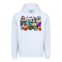 White halloween cartoon characters coffee cups Premium Hoodie - Zillion Design Studio