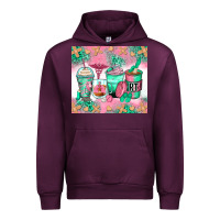 Mauve Wine respiratory therapist coffee cups Urban Hoodie - Zillion Design Studio