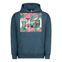 Pigment Midnight Navy respiratory therapist coffee cups Urban Hoodie - Zillion Design Studio