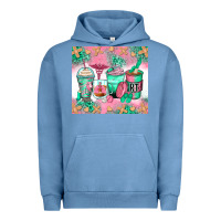 Pigment Pebble Blue respiratory therapist coffee cups Urban Hoodie - Zillion Design Studio