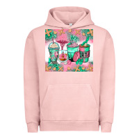 Pigment Salmon respiratory therapist coffee cups Urban Hoodie - Zillion Design Studio