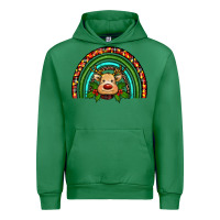 Emerald reindeer rainbow christmas Urban Hoodie - RanaPortraitStore