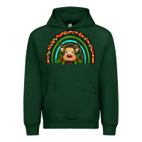 Forest Green reindeer rainbow christmas Urban Hoodie - RanaPortraitStore