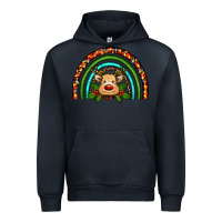 Navy reindeer rainbow christmas Urban Hoodie - RanaPortraitStore
