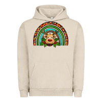 Pigment French Oak reindeer rainbow christmas Urban Hoodie - RanaPortraitStore