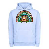 Reindeer Rainbow Christmas Urban Hoodie | Teevron