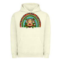 Pigment Pistachio reindeer rainbow christmas Urban Hoodie - RanaPortraitStore