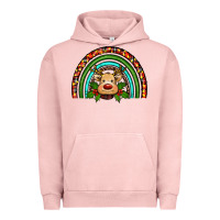 Pigment Salmon reindeer rainbow christmas Urban Hoodie - RanaPortraitStore