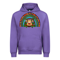 Tulip reindeer rainbow christmas Urban Hoodie - RanaPortraitStore