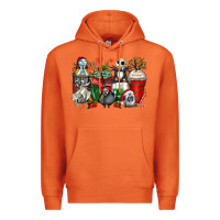 Carrot Christmas cartoon characters coffee cups Premium Hoodie - Zillion Design Studio
