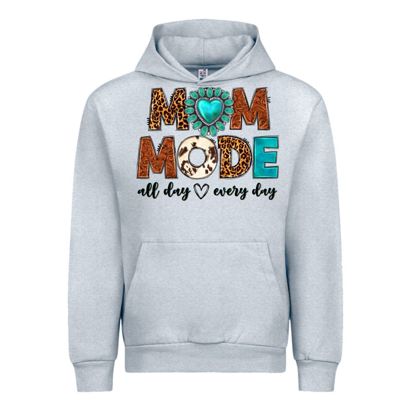 Mom Mode All Day Every Day Urban Hoodie by texasbilliewilder | Teevron