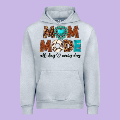 Mom Mode All Day Every Day Urban Hoodie Designed By Texasbilliewilder