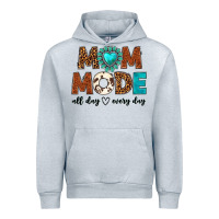 Heather Grey mom mode all day every day Urban Hoodie - texasbilliewilder