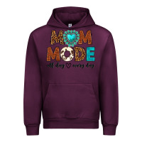 Mauve Wine mom mode all day every day Urban Hoodie - texasbilliewilder