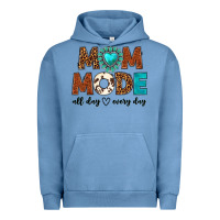 Pigment Pebble Blue mom mode all day every day Urban Hoodie - texasbilliewilder