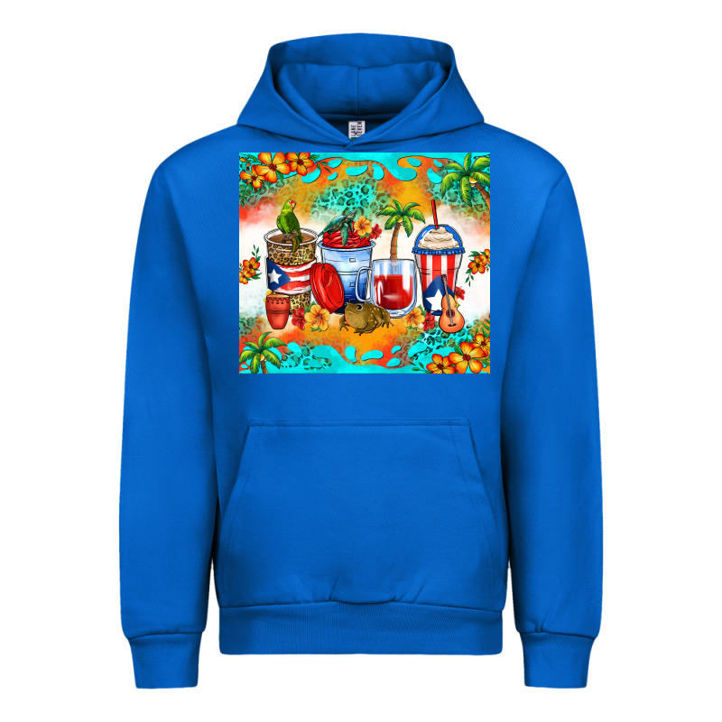 Puerto Rico Coffee Cups Urban Hoodie by Zillion Design Studio | Teevron