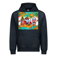Navy puerto rico coffee cups Urban Hoodie - Zillion Design Studio