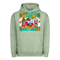Pigment Oil Green puerto rico coffee cups Urban Hoodie - Zillion Design Studio