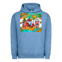 Pigment Pebble Blue puerto rico coffee cups Urban Hoodie - Zillion Design Studio