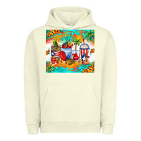 Pigment Pistachio puerto rico coffee cups Urban Hoodie - Zillion Design Studio