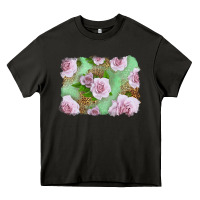 Asphalt Pink Roses Background Heavy Core Tee - LillyAllenDesigns