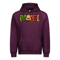 Mauve Wine reindeer noel christmas Urban Hoodie - RanaPortraitStore