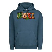 Pigment Midnight Navy reindeer noel christmas Urban Hoodie - RanaPortraitStore