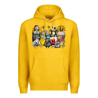 Lemon cartoon characters coffee cups Premium Hoodie - Zillion Design Studio