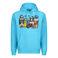 Cartoon Characters Coffee Cups Premium Hoodie | Teevron