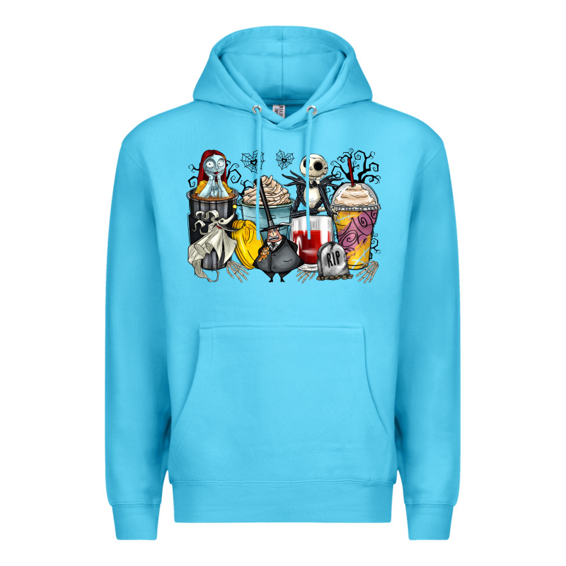 Cartoon Characters Coffee Cups Premium Hoodie by Zillion Design Studio | Teevron