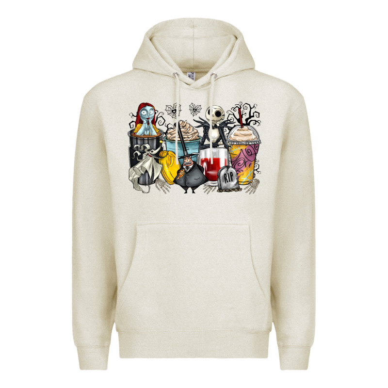 Cartoon Characters Coffee Cups Premium Hoodie by Zillion Design Studio | Teevron