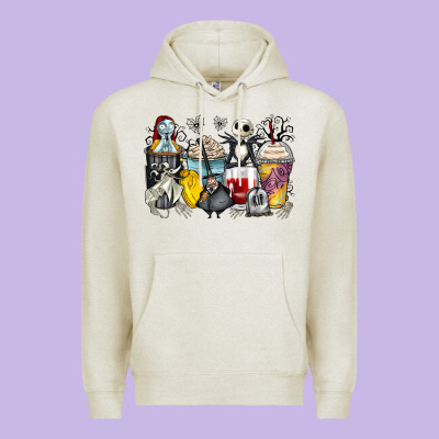 Cartoon Characters Coffee Cups Premium Hoodie Designed By Zillion Design Studio