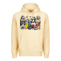 Pina Colada cartoon characters coffee cups Premium Hoodie - Zillion Design Studio