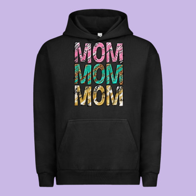 Mom Mom Mom Mothers Day Urban Hoodie Designed By Texasbilliewilder