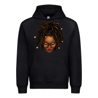 Black afro locs messy bun Urban Hoodie - texasbilliewilder