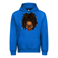 Cobalt afro locs messy bun Urban Hoodie - texasbilliewilder