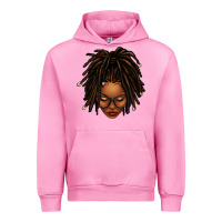 Fuchsia Pink afro locs messy bun Urban Hoodie - texasbilliewilder