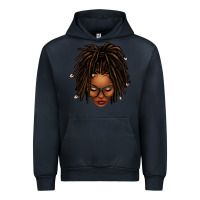 Navy afro locs messy bun Urban Hoodie - texasbilliewilder
