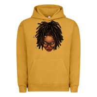 Pigment Peanut Butter afro locs messy bun Urban Hoodie - texasbilliewilder