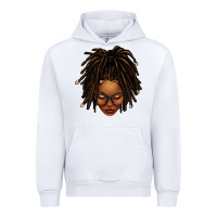 White afro locs messy bun Urban Hoodie - texasbilliewilder
