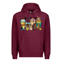 Burgundy pet groomer coffee cups Premium Hoodie - Zillion Design Studio