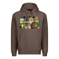 Coffee pet groomer coffee cups Premium Hoodie - Zillion Design Studio