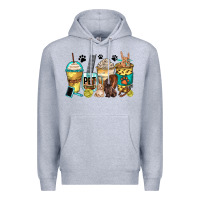 Heather Grey pet groomer coffee cups Premium Hoodie - Zillion Design Studio