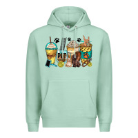 Seafoam pet groomer coffee cups Premium Hoodie - Zillion Design Studio