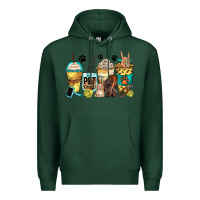 Sports Green pet groomer coffee cups Premium Hoodie - Zillion Design Studio
