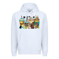 White pet groomer coffee cups Premium Hoodie - Zillion Design Studio