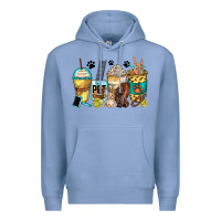 Colony Blue pet groomer coffee cups Premium Hoodie - Zillion Design Studio