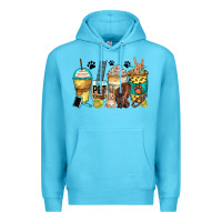 Ocean Blue pet groomer coffee cups Premium Hoodie - Zillion Design Studio